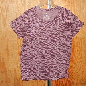 #1543, L.L. Bean Short Sleeve Shirt Pink Purple Size Medium M